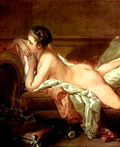 François Boucher, Ruhendes Mädchen (1752, detail)