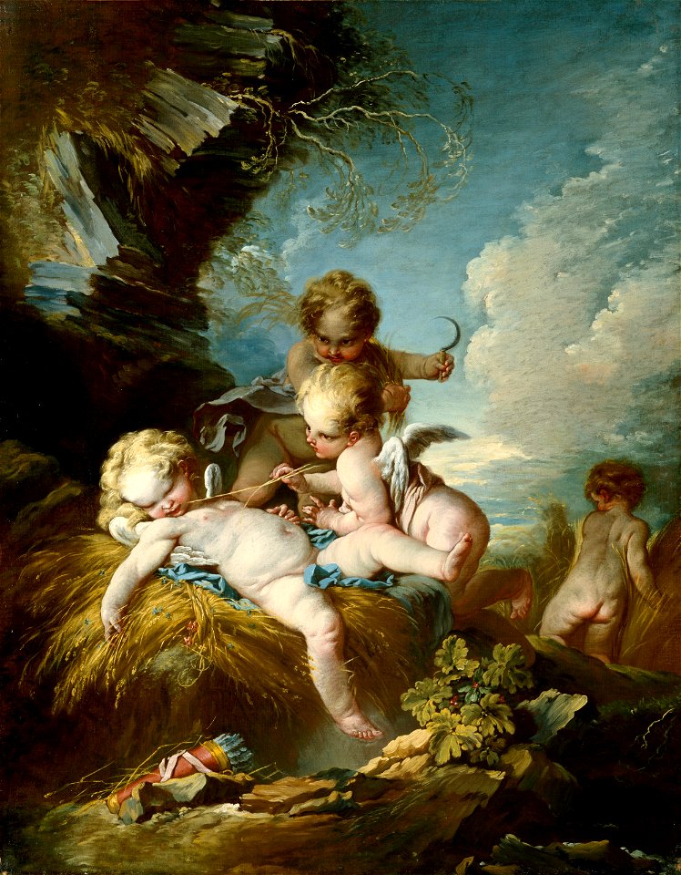 François Boucher - The Cherub Harvesters - BF.1988.5 - Museum of Fine Arts