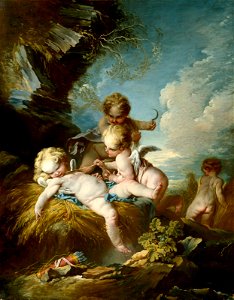 François Boucher - The Cherub Harvesters - BF.1988.5 - Museum of Fine Arts