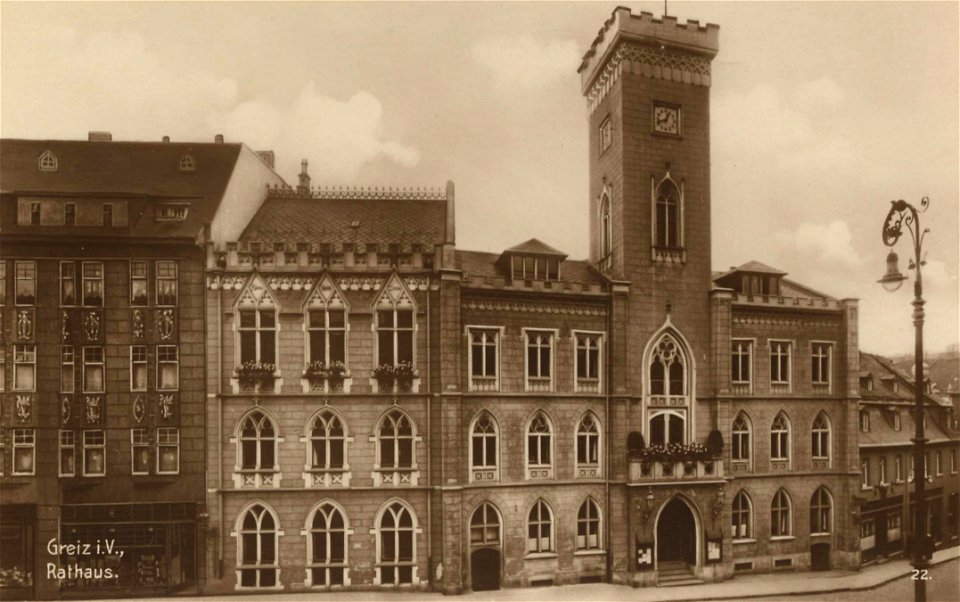 Greiz, Thüringen - Rathaus (Zeno Ansichtskarten)