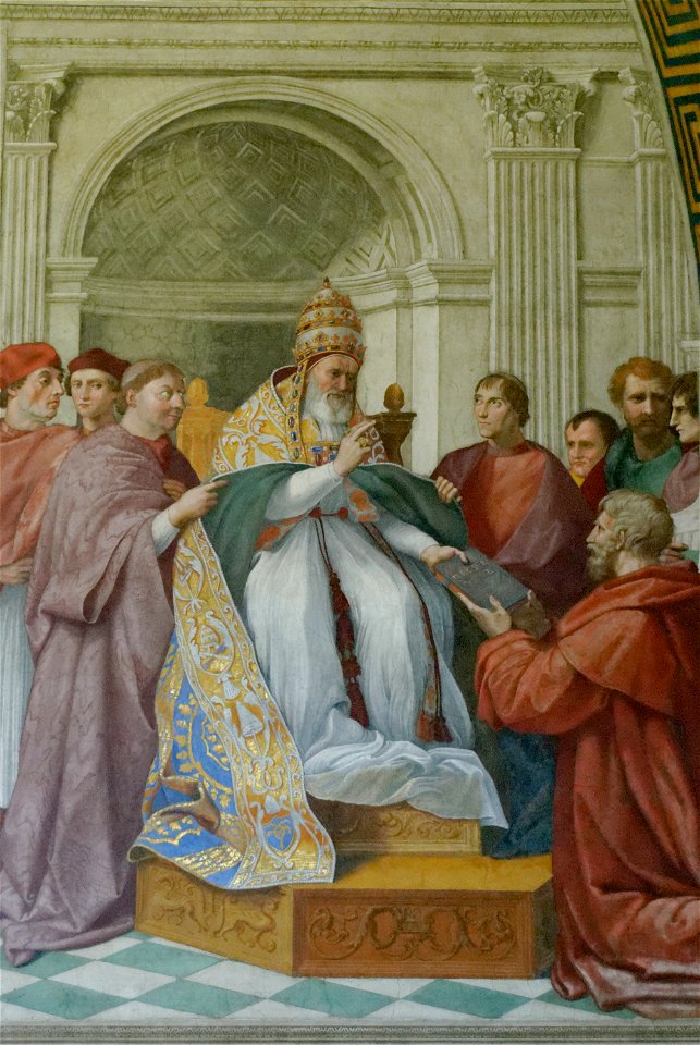 Gregory IX approving decretals Raphael Rooms