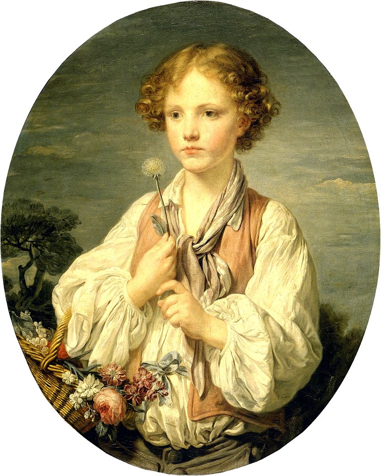 Jean-Baptiste Greuze - Jeune berger qui tente le sort pour savoir s'il est aimé de sa bergère