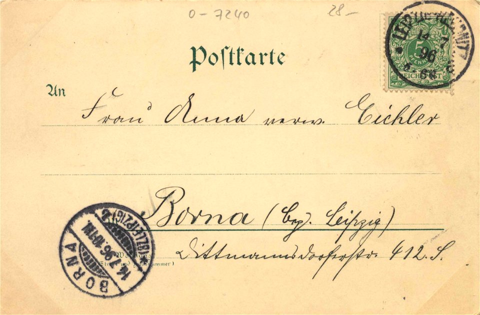 Grimma, Sachsen - Rathaus; Fürstenschule; Alte Muldenbrücke (back) (Zeno Ansichtskarten)