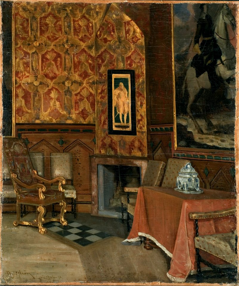 Gripsholms slott, konseljsalen (Karl Nordström) - Nationalmuseum - 129612