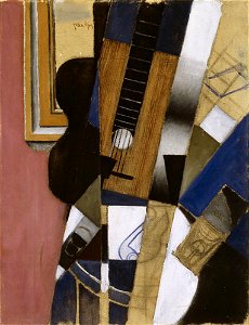 Juan Gris - Guitar and Pipe. Free illustration for personal and commercial use.