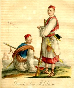 Griechisches Militair - Griechenland Oder Sitten Bräuche Trachten Und Denkmäler Der Griechen Nach Den Neuesten Und Beste Quellen Bearbeitet - 1825