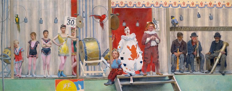 Grimaces et misères - les Saltimbanques, by Fernand Pelez