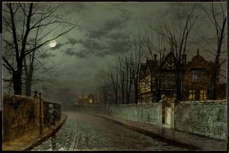 John Atkinson Grimshaw - Old English House by Moonlight - 2013.907 - Museum of Fine Arts