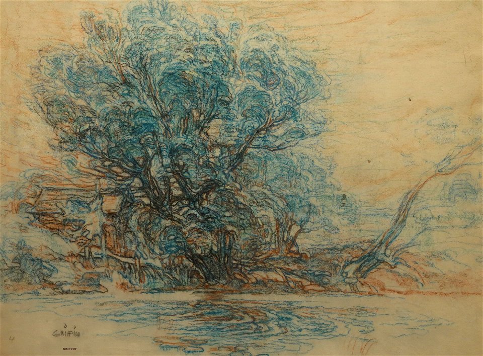 Stroudwater, Maine by Walter Griffin, pastel 