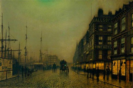John Atkinson Grimshaw (1836-1893) - Liverpool Quay by Moonlight - T00902 - Tate