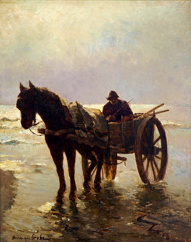 Grobe Fischerkarren am Strand@Albert König Museum20160904