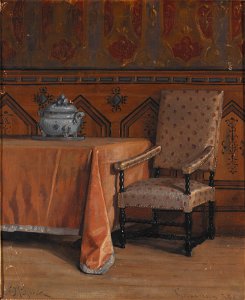 Gripsholms slott, konseljsalen (Oscar Björck) - Nationalmuseum - 129600
