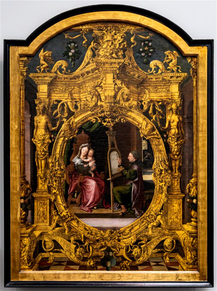 Groeningemuseum-Blondeel-Der heilige Lukas malt die Madonna DSC9456
