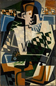 Juan Gris - Harlequin with a Guitar. Free illustration for personal and commercial use.