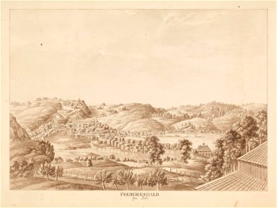 Heinrich August Grosch - Halden sett fra Rød herregård - NG.K&H.B.06438 - National Museum of Art, Architecture and Design