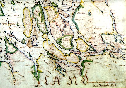 Gripenhielms Mälarkarta kopia 1690, Östra Mälaren