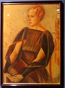 Grigoriev, Boris - Retrato -1936 sanguina y carbon 96.5x69 MAC fRF01