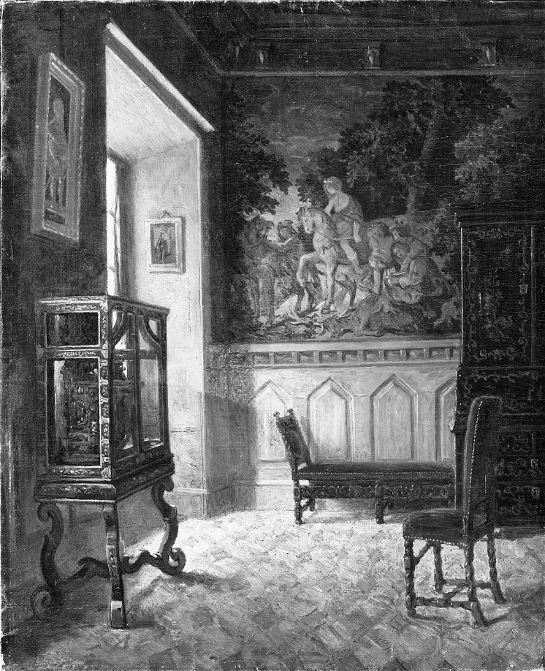 Gripsholmsinteriör (Ernst Josephson) - Nationalmuseum - 39223