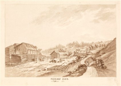 Heinrich August Grosch - Porsnesfossen i Tistedalen - NG.K&H.B.06453 - National Museum of Art, Architecture and Design