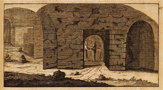 Grotte au haut de la montagne de Thabor - Bruyn Cornelis De - 1714