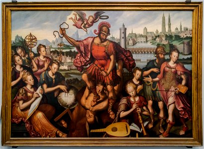 Groeningemuseum-Claeissens-Mars, umringt von den Künsten und Wissenschaften, besiegt das Unwissen DSC9385