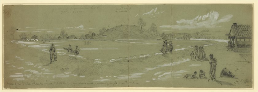 Ground on Belle island where 13000 Union prisoners were encamped at one time LCCN2004660435