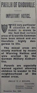 Grouville mines 1940 Jersey