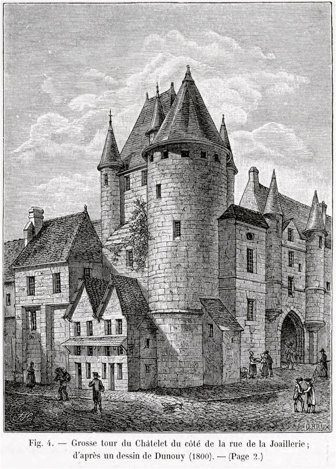 Grosse tour du Châtelet du côté de la rue de la joaillerie