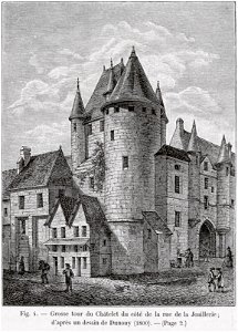 Grosse tour du Châtelet du côté de la rue de la joaillerie