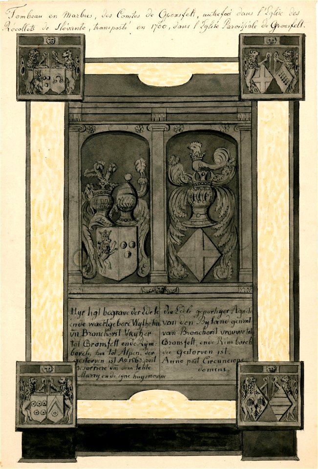 Gronsveld, St-Martinuskerk, grafzerk (Ph v Gulpen)