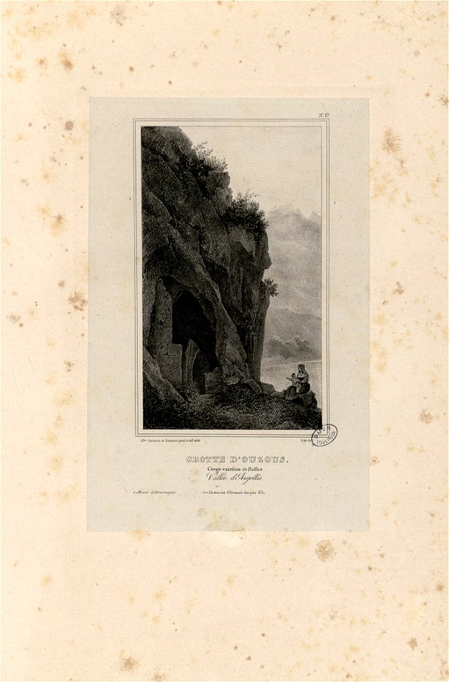 Grottes d' Ouzous. Gorge extrême de Salles. Vallée d'Argellès (i.e. Argelès) - Fonds Ancely - B315556101 A SARAZINDEBELMONT 026