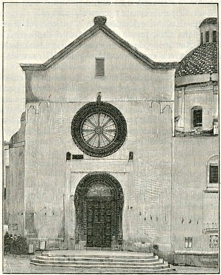 Grottaglie facciata della cattedrale xilografia