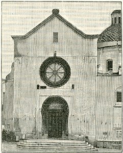 Grottaglie facciata della cattedrale xilografia