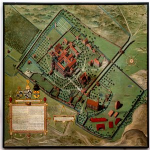 Groeningemuseum-Pourbus-Plan der Duinen Abtei in Koksijde DSC9458