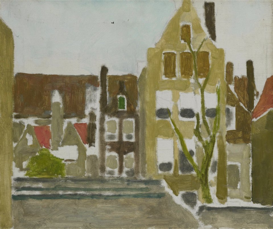 Groep huizen Rijksmuseum SK-A-3560