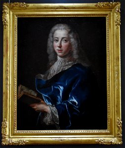 François de Troy - Portrait d'un homme au manteau bleu 01
