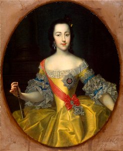 Grand Duchess Catherine Alexeevna by G.C.Grooth (1745, Hermitage)