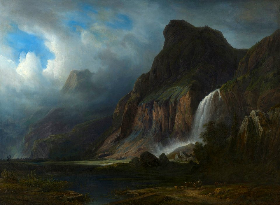 François Diday (1802-77) - Chute de la Sallanche - RCIN 406247 - Royal Collection