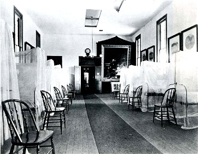 Gross Clinic on display at the 1876 Centennial