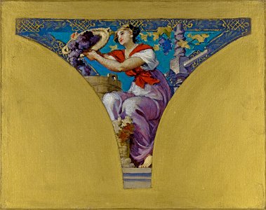 François Emile Ehrmann - Esquisse pour la salle des Fêtes de l'Hôtel de Ville de Paris , La Bourgogne - PPP3980 - Musée des Beaux-Arts de la ville de Paris
