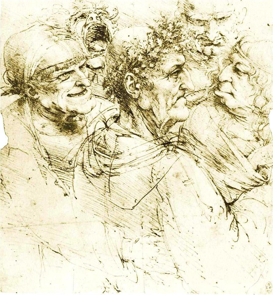 Grotesque Köpfe