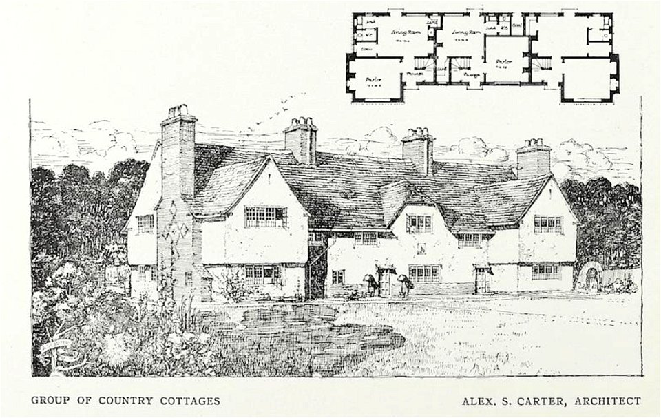 Group of country cottages