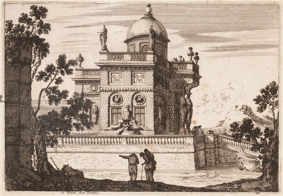 Grotto en veranda met kariatiden, objectnr A 13372