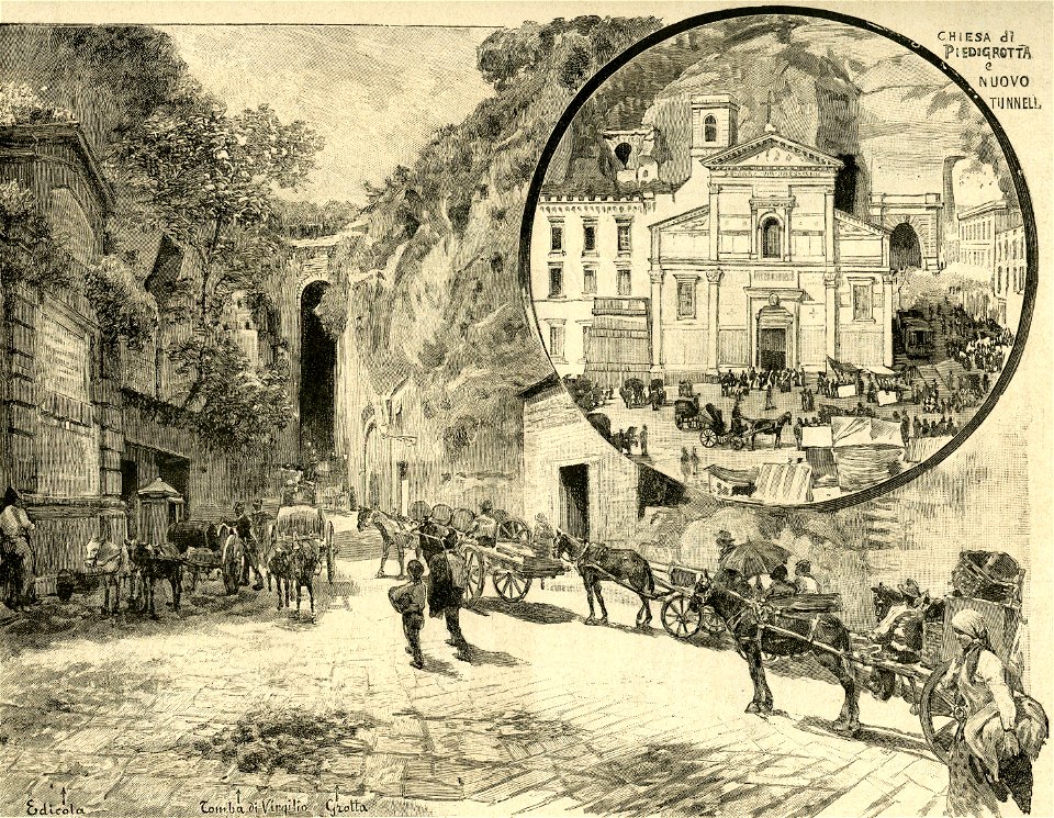 Grotta di Pozzuoli. Ingresso dov’è la così detta tomba di Virgilio
