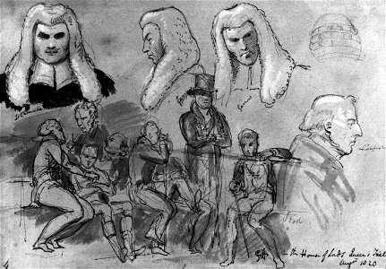 Group including John Scott, 1st Earl of Eldon; Sir William Garrow; Robert Jenkinson, 2nd Earl of Liverpool, and others by Sir George Hayter