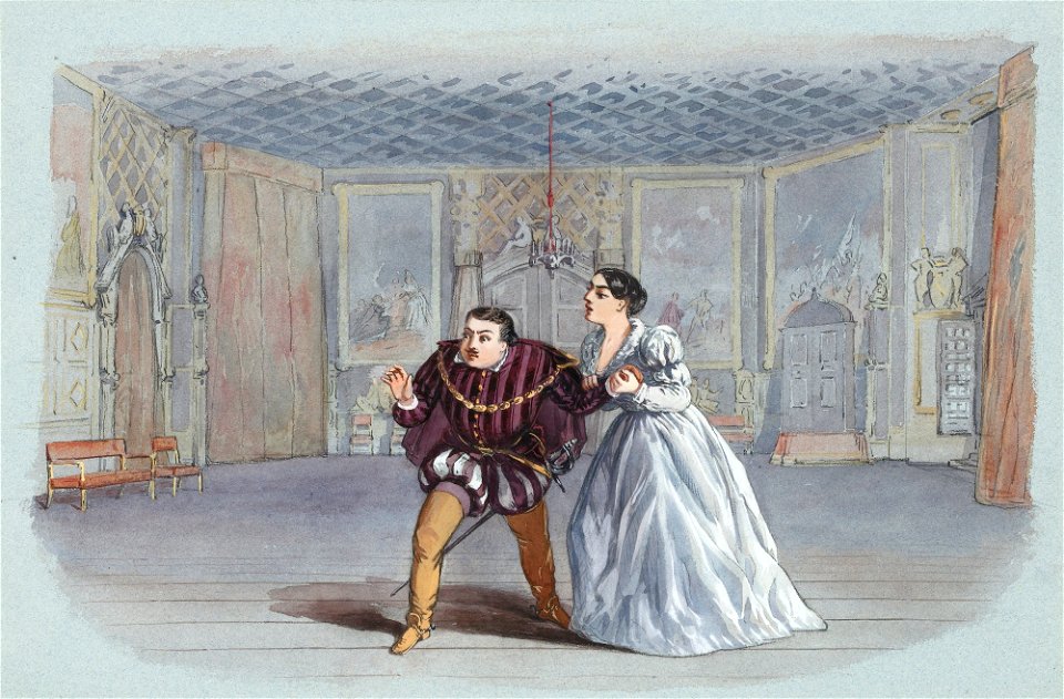 François d'Orléans - Représentation des Huguenots, mars 1836
