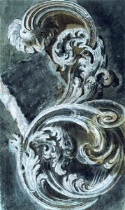 François Cuvilliés the Younger - Inscription Plate in Scroll Ornament - Google Art Project