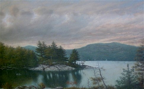 Mountain Lake by Louis Grube, 1884, pastel