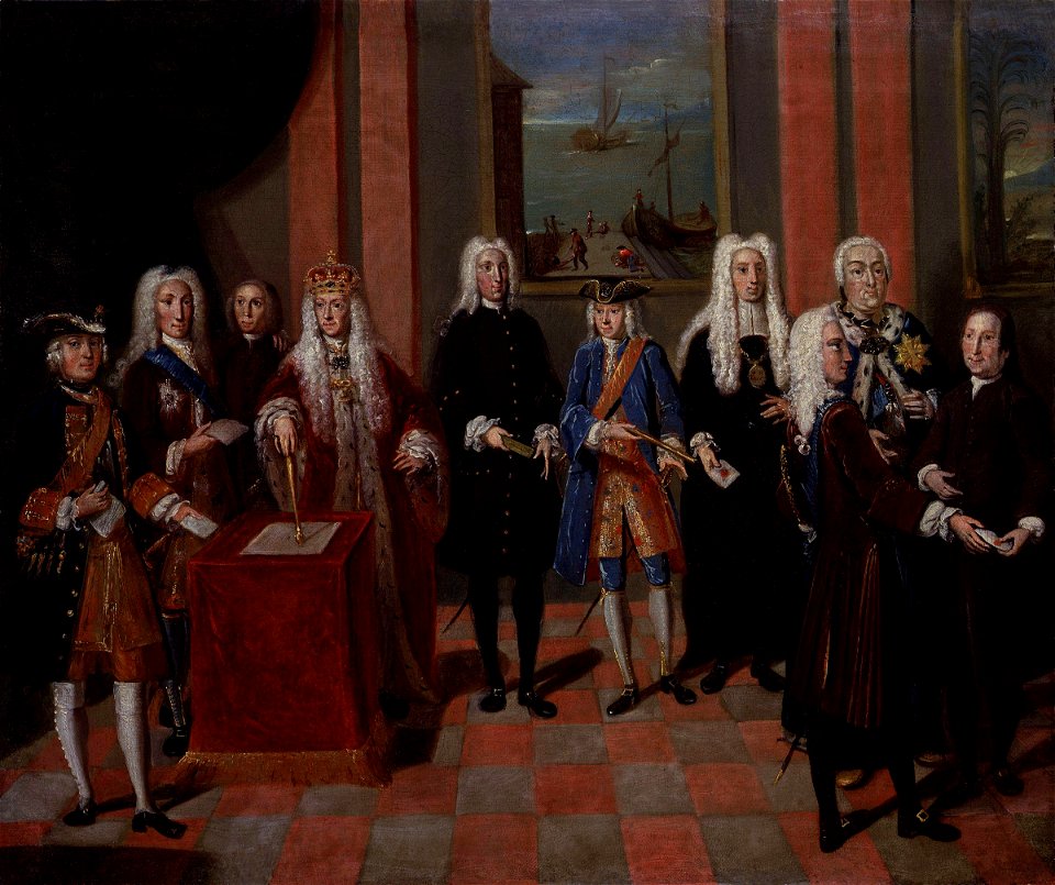 Group associated with the Moravian Church by Johann Valentin Haidt