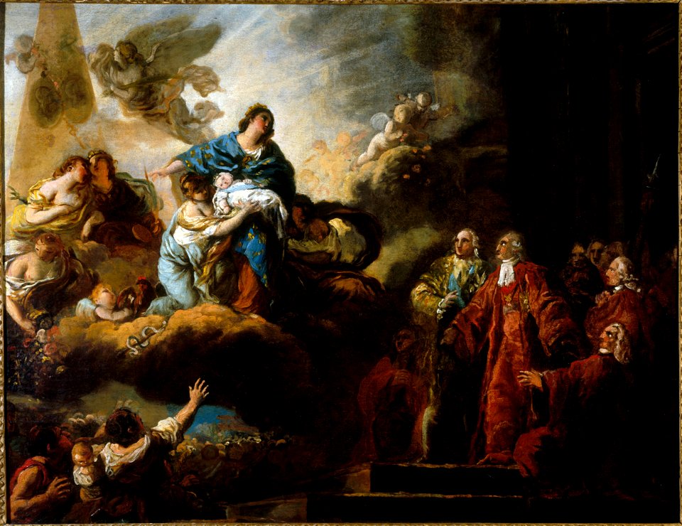 François Guillaume Ménageot - Allégorie de la naissance du dauphin, le 22 octobre 1781 - P1942 - Musée Carnavalet